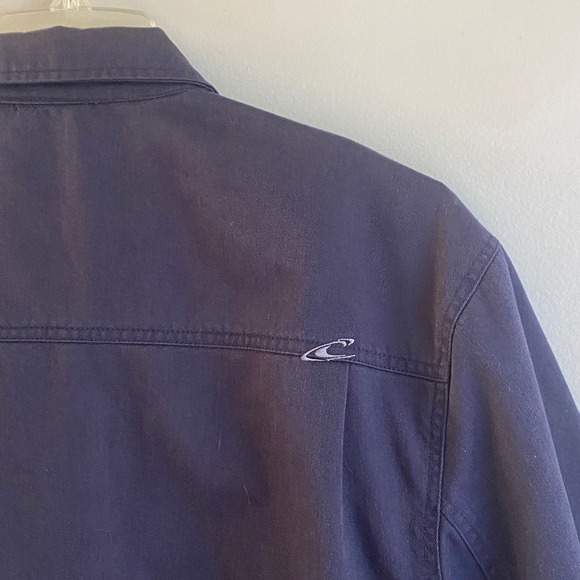 Y2K ONeill Mens Navy Blue Work Jacket Size Medium Grunge Skater Garage - Picture 7 of 13